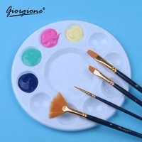 Palette de peinture ronde en plastique Giorgione à 10 compartiments pour artistes, idéale pour aquarelle et peinture à l'huile