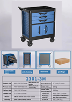 Chariot de rangement d'outils multifonctionnel de grande capacité pour une utilisation professionnelle en atelier
