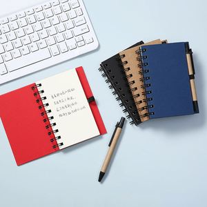 Personalized Notes With Pens Printing <b>Notebooks</b> for Students Kraft Paper Spiral Coil <b>Notebook</b> - Product Image 3
