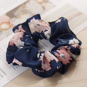 Mujeres grandes flores de gasa Scrunchies pelo <span class=keywords><strong>arco</strong></span> de pelo de cola de caballo titular envío gratis - Product Image 3