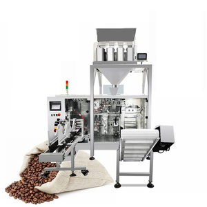 Horizontal Automatic Vacuum <b>Coffee</b> Beans Pouch Filling Packaging Zipper Stand up Plastic Kraft <b>Paper</b> Premade Bag Packing Machine - Product Image 1