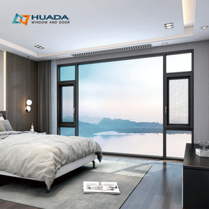 Jendela alumunium GWT-80ZB Modern, untuk Villa apartemen ruang tamu bingkai sempit tahan air tahan lama - Product Image 4