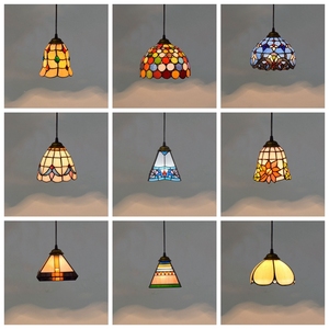 Lampade a sospensione in vetro chiaro lampada a sospensione antica fiore barocco 6 8 pollici creatività retrò macchiato Tifany lampade a sospensione <span class=keywords><strong>Tiffany</strong></span> - Product Image 2