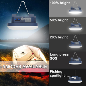 Banqcn magnétique tente ampoule Rechargeable pêche lampe de secours 4000mAh batterie externe 800LM lampe de poche Portable LED Camping lumière - Product Image 2
