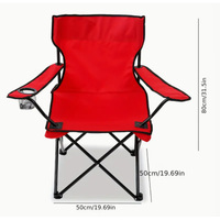 Fauteuil pliable adapté pour les voyages en plein air Camping Pêche Plage Chaise pliante portable