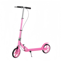 Trottinette à deux roues pour enfants, en matériau PU, mini-trottinette approuvée pour bébés avec pédale.
