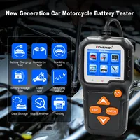 KONNWEI KW650 Probador de Baterías de Coche 6V 12V, Analizador Automático para Coche y Moto, Herramienta de Prueba de Arranque y Carga de 100 a 2000 CCA