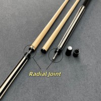 Nouvelle Queue de Billard Professionnelle CUPPA en Érable Nord-Américain avec Joint Radial, Manche en Ébène, Pointe de 11,8/12,2 mm
