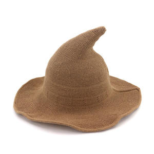 PARTYMENT Sombrero de bruja puntiagudo de algodón sólido para adultos, accesorios de cosplay para mujer para festivales de <span class=keywords><strong>Halloween</strong></span> - Product Image 6