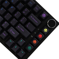 Personality GMK Midnight Rainbow Keycaps Pbt 129 Keys Dye-Sub Cherry Profile Keycap for 87/104/108 Mx Switch Mechanical Keyboard