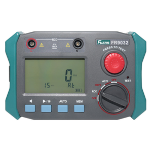 Fuzrr F9032 पोर्टेबल आरसीडी ब्रेकर टेस्टर एसी 750v <span class=keywords><strong>dc</strong></span> 1000v वोल्टेज मीटर 4 अंक एलसीडी डिस्प्ले मैनुअल ऑटो परीक्षण स्विच - Product Image 1