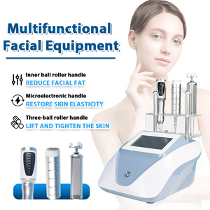 Dispositivo di Bellezza Facciale 3 in 1 con Microcorrente, Rullo a Sfera <span class=keywords><strong>Interno</strong></span> e Manipolo per Anti-Invecchiamento, Rimozione Rughe, Lifting e Rassodamento della Pelle - Product Image 4