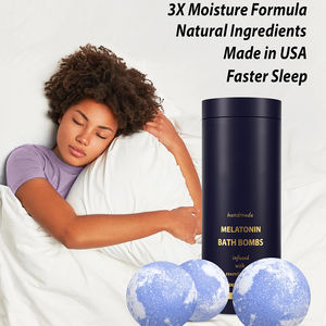 Nouveau Design Peau Sèche Nourrissant Sommeil Bien Bain Moussant Mélatonine Bombes de Bain à la Lavande et à la Camomille - Product Image 5