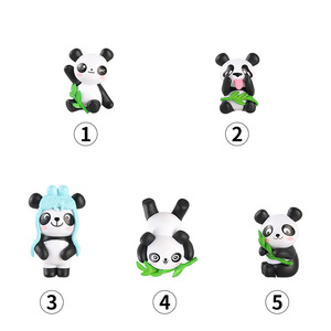 Imanes de nevera de PVC con diseño de panda de dibujos animados, forma irregular, adhesivo magnético, decoración del hogar, estilo de diseño moderno, A B C D E, paquete de una sola pieza - Product Image 5
