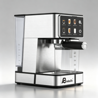 Cafetera Espresso Anbolife de Acero Inoxidable, Programable, con Espumador de Leche Automático y Bomba de 20 Bares