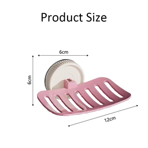 Jabonera de drenaje sin perforaciones, portátil, para dormitorio de estudiantes, jabonera de baño con ventosa desmontable - Product Image 6