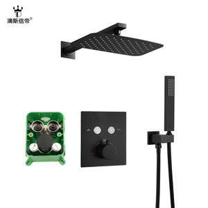 Dipsidai Square Concealed <b>Shower</b> Head Set Stainless Steel Wall Mounted Rain <b>Shower</b> Home Use - Product Image 5