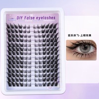 Extensions de cils en éventail à éventail rapide, faites à la main, en cachemire noir mat, effet fleur, pour vente en gros