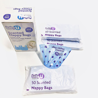 Sac à couches biodégradable à 100 % en PE+D2W/EPI compostable, parfumé, pour couches de bébé, sac d'emballage plastique pour déchets, vente chaude
