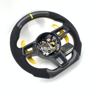CCExcellent - Embellecedor de Volante Personalizado de Fibra de Carbono Real para Porsche 991.2 911 918 992 718 Boxster <span class=keywords><strong>Macan</strong></span> Panamera <span class=keywords><strong>2017</strong></span>+ - Product Image 6