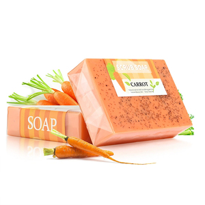 <b>Body</b> <b>Scrub</b> Bar Soap Exfoliating <b>Body</b> Wash Bar with Carrot Extract Subtle Fruity Citrus Scent Deep Cleansing Moisturizing Refresh - Product Image 3