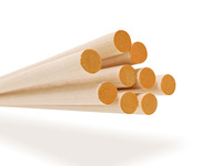 Vente en gros de tiges en bois, longueur 48 pouces, diamètres de 3,2 mm à 22,2 mm, directement de l'usine, idéales pour la fabrication de meubles, le bricolage et le jardinage