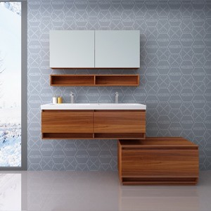 Armario de baño de madera Simple, mueble de baño, tocador de maquillaje - Product Image 2