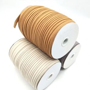 9mm Colored Soft Natural Cotton Flat Drawstring Cord Rope Custom Cotton Flat Cord - Product Image 1