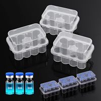 En stock : Boîte de stockage en plastique pour poudre lyophilisée, flacon de peptide vaccinal, flacon transparent Cillin 3ml, 5ml, 7ml