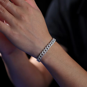 Pulsera de Diamantes Moissanite VVS1 de Plata de Ley 925 de Alta Calidad para Hombre y Mujer, Joyería de Lujo Estilo Hip Hop, Accesorio para Raperos - Product Image 2