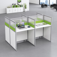 Poste de travail modulaire commercial moderne avec système de cloisonnement par panneaux et gestion intégrée pour personnel de bureau ou d'entrepôt/salle de sport