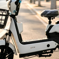 Vélo électrique adulte en gros directement de l'usine, vélo électrique urbain avec panier avant et siège arrière avec dossier