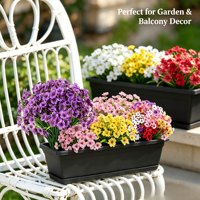 Hete Aanbieding: 24 Bundels Kunstplanten, UV-bestendige Kunstbloemen voor Tuinlandschap & Decoratie (Bulk)