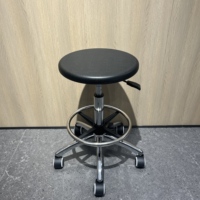 Meubles en PU d'excellente qualité, chaises tabourets en cuir avec base chromée, chaise pour bureau, laboratoire, école, réception, caissier, bar hospitalier