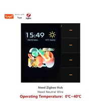 Écran de contrôle central intelligent Tuya 3,5 pouces pour maison connectée, 4 boutons, contrôle multi-scènes, Zigbee, pour toute la maison, Android, barre IPS
