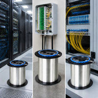 Carrete de Cable de Fibra Óptica, Tambor Anti-Aplastamiento, FTTH CAT 1 G657A2, Longitud Personalizada, Directo de Fábrica OEM