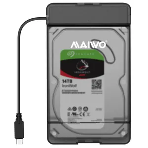 MAIWO K10535C Tool Free Type C 3.5" SATA HDD Enclosure SSD Enclosure External Hard Disk Drive Box With SATA Adapter Computer Har