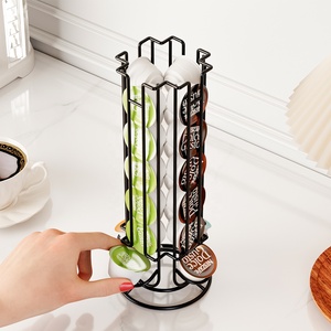 Soporte Giratorio de Acero Inoxidable para 24 Cápsulas de Café <span class=keywords><strong>Dolce</strong></span> <span class=keywords><strong>Gusto</strong></span>, para el Hogar o la Oficina, Almacenamiento y Limpieza de Vajilla - Product Image 4