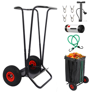 Porte-sac <span class=keywords><strong>poubelle</strong></span> en métal JH-Mech durable 33-65 gallons grandes roues support de sac <span class=keywords><strong>poubelle</strong></span> en acier <span class=keywords><strong>sur</strong></span> roues pour le nettoyage de la pelouse - Product Image 1