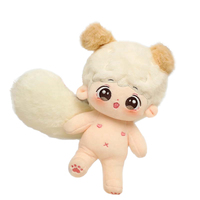20cm personnalisé Anime Game & Kpop Idol Doll longue queue de dessin animé en peluche personnage en peluche brodé avec remplissage en coton PP