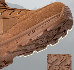 DFB1106 Khaki Brown Stock Security Men Training <b>Boots</b> <b>Hiking</b> Mountain <b>Boots</b> - Product Image 5