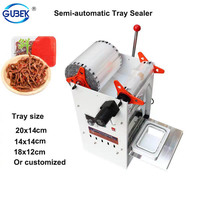 Machine de scellage de barquettes semi-automatique Barquettes Boîtes de tofu Scelleuse automatique Scelleuse de gobelets Scelleuse de gobelets à lait