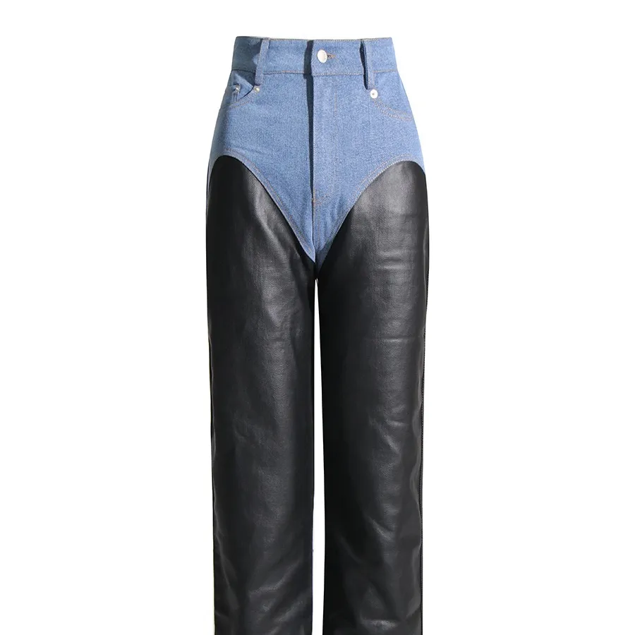 CC2229 Kimshein New Fashion Factory Drop shipping Bulk Wholesale Sexy Hole Long Pants Women's Jeans