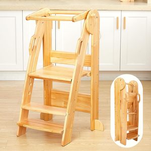 <span class=keywords><strong>Torre</strong></span> Montessori para niños pequeños, taburete de cocina ajustable en altura para niños, <span class=keywords><strong>torre</strong></span> de pie plegable para aprender con <span class=keywords><strong>Sa</strong></span> - Product Image 2