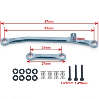 Kit de biellettes de direction en métal avec rotules, accessoires de modification et de mise à niveau pour véhicule RC Crawler tout-terrain 1/24 M008858