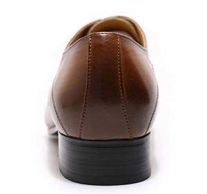 รองเท้าหนังอิตาลีสีดำแบบผูกเชือกของ Felix Chu รองเท้าหนังกลับ Brock สำหรับผู้ชาย - Product Image 4