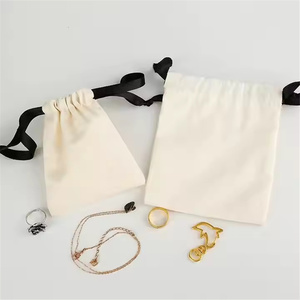 Custom Logo Cotton Canvas <b>Drawstring</b> Pouch <b>Bags</b> Multiple Sizes Reusable Gift Packaging Jewelry Cosmetic Storage <b>Bags</b> Wholesale - Product Image 6