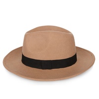Sombrero Fedora Panamá de Fieltro 100% Lana con Ala Ancha al por Mayor para Mujer, Hombre, Unisex, Moda de Invierno