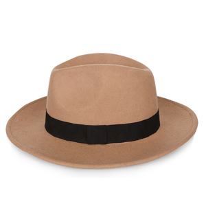 Venta al por mayor barato 100% lana fieltro ala ancha Fedora Panamá <span class=keywords><strong>sombrero</strong></span> para Mujeres Hombres Unisex invierno moda vestido - Product Image 4