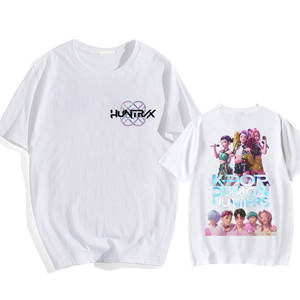 Nueva Camiseta Popular Personalizada de KPop Demon Hunters con Estampado, Cuello Redondo, Manga Corta, Estilo Casual y Holgado - Product Image 5